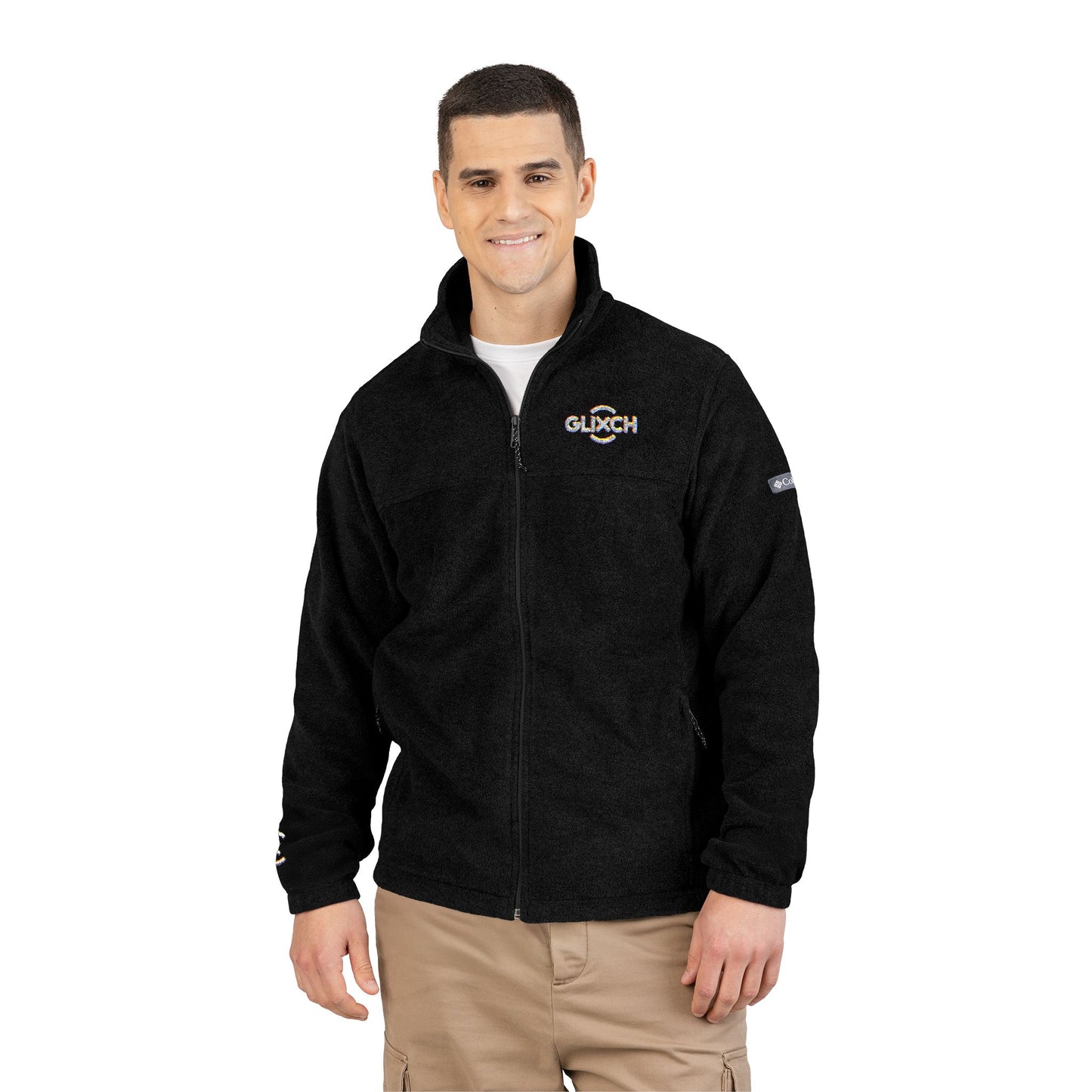 Embroidered Columbia Fleece Jacket – Cozy Outdoor Zip-Up with Logo