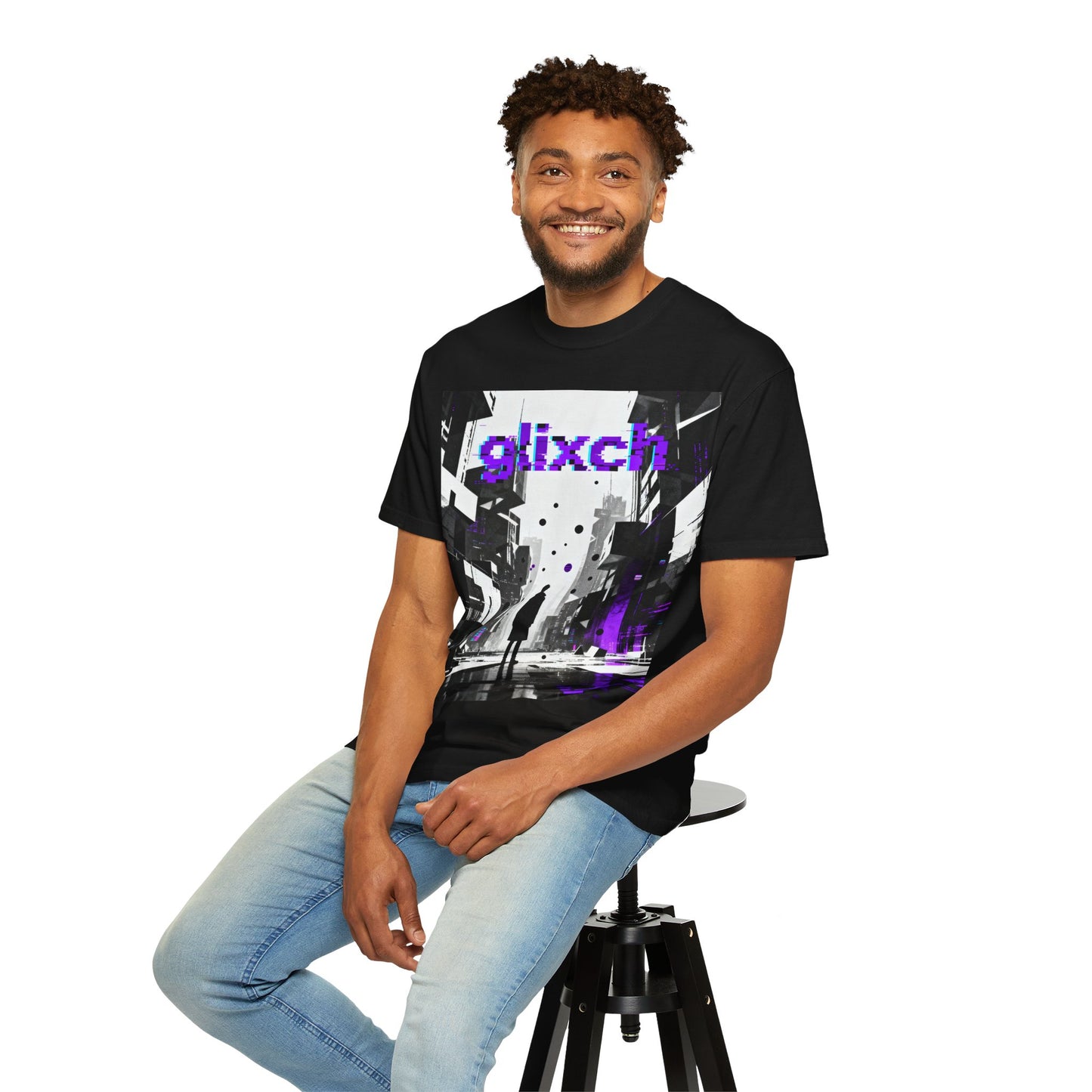 Glitch Cybercity T-Shirt — Vaporwave Retro Futuristic Graphic Tee