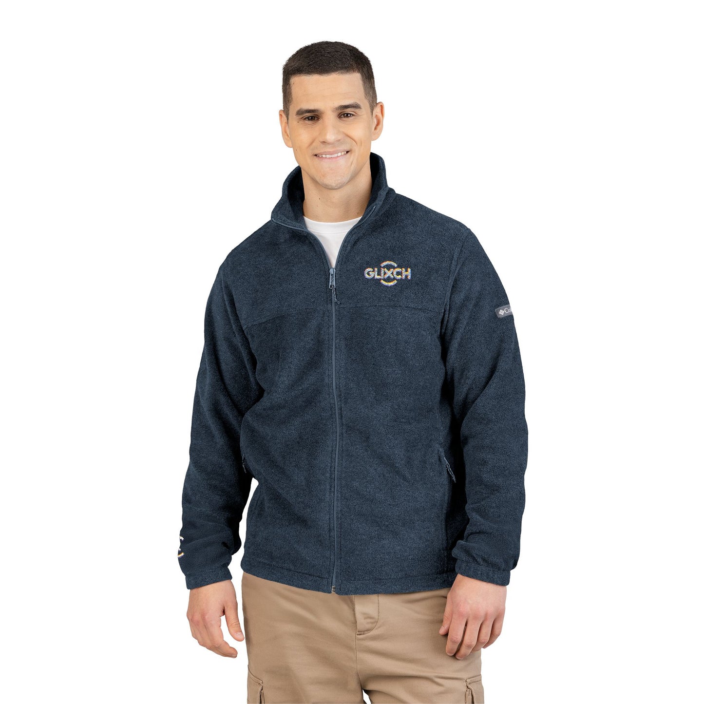 Embroidered Columbia Fleece Jacket – Cozy Outdoor Zip-Up with Logo