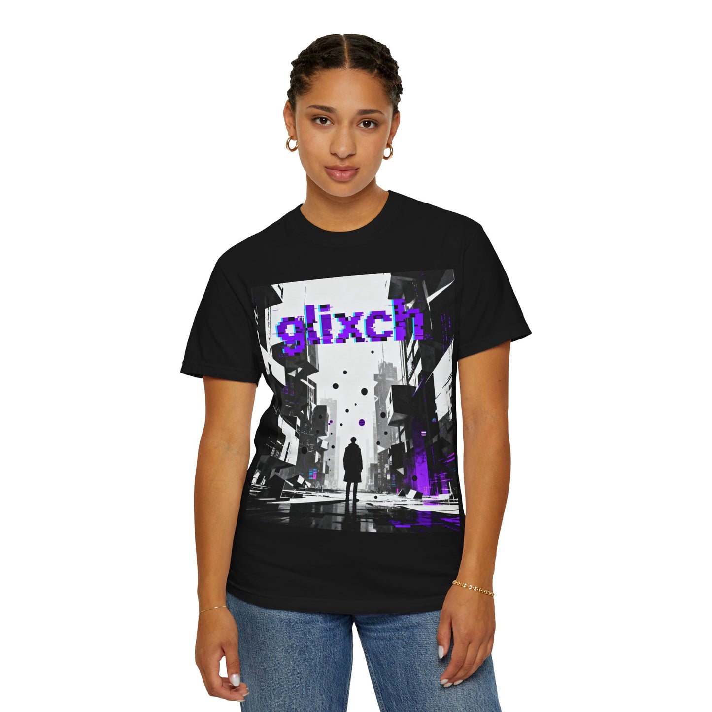 Glitch Cybercity T-Shirt — Vaporwave Retro Futuristic Graphic Tee