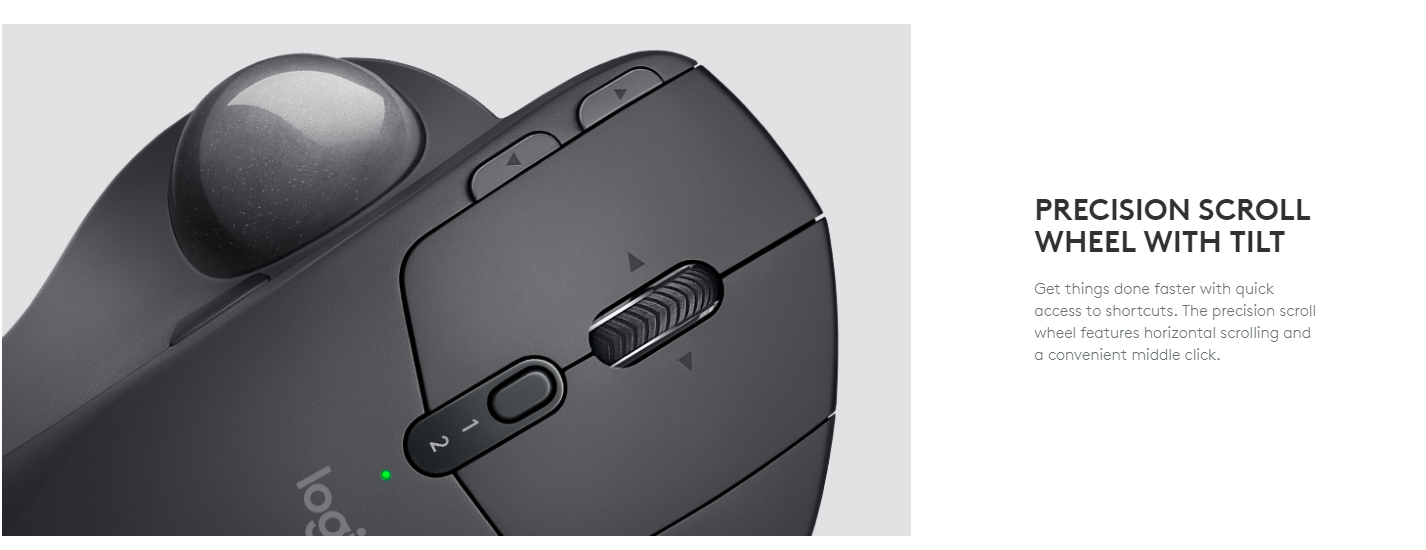 Logitech Mx Ergo Wireless Trackball Mouse